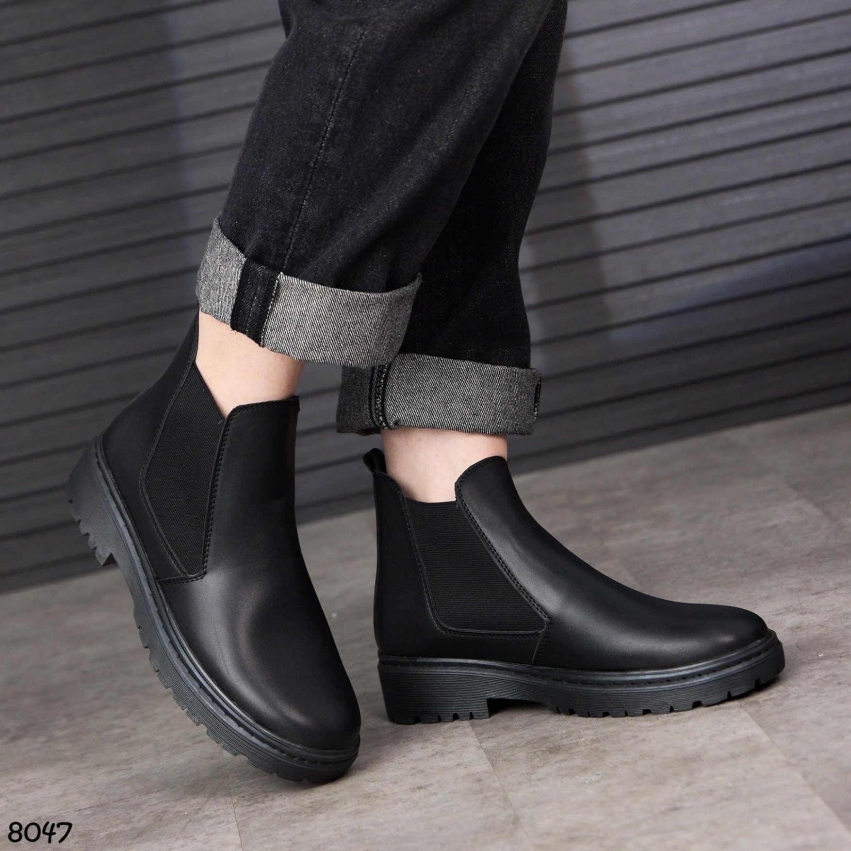 Giày chealsea boots basic đế tăng chiều cao, giày bốt nam đế cao - DC01 CAO LS