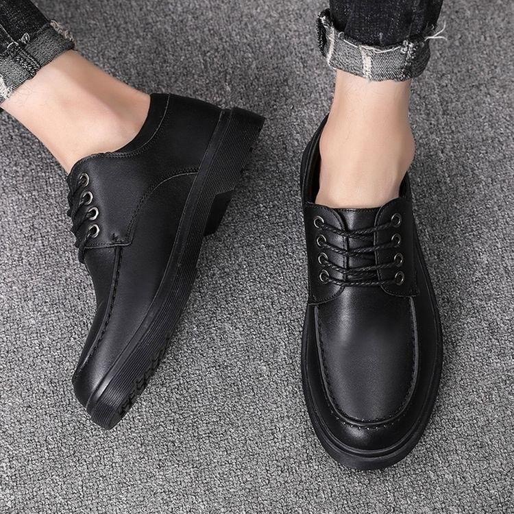 Giày đốc derby basic trơn da mềm, đế tăng chiều cao 5cm, giày oxfords đế cao size từ 39 đến 43 - Đốc