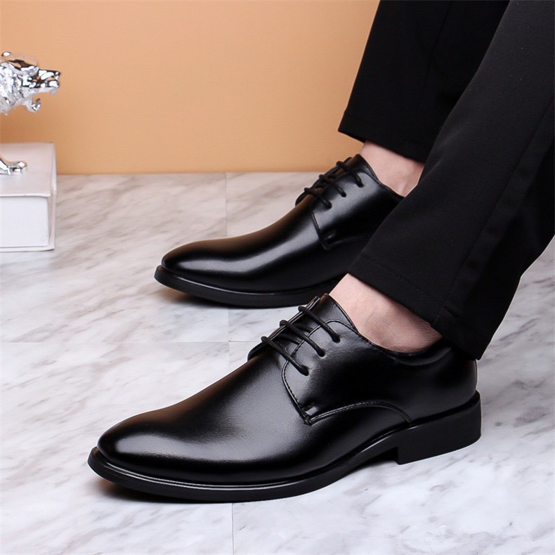 Giày tây nam phối dây da mềm, đế 2.5cm đã khâu, size từ 38 đến 43 thời thượng