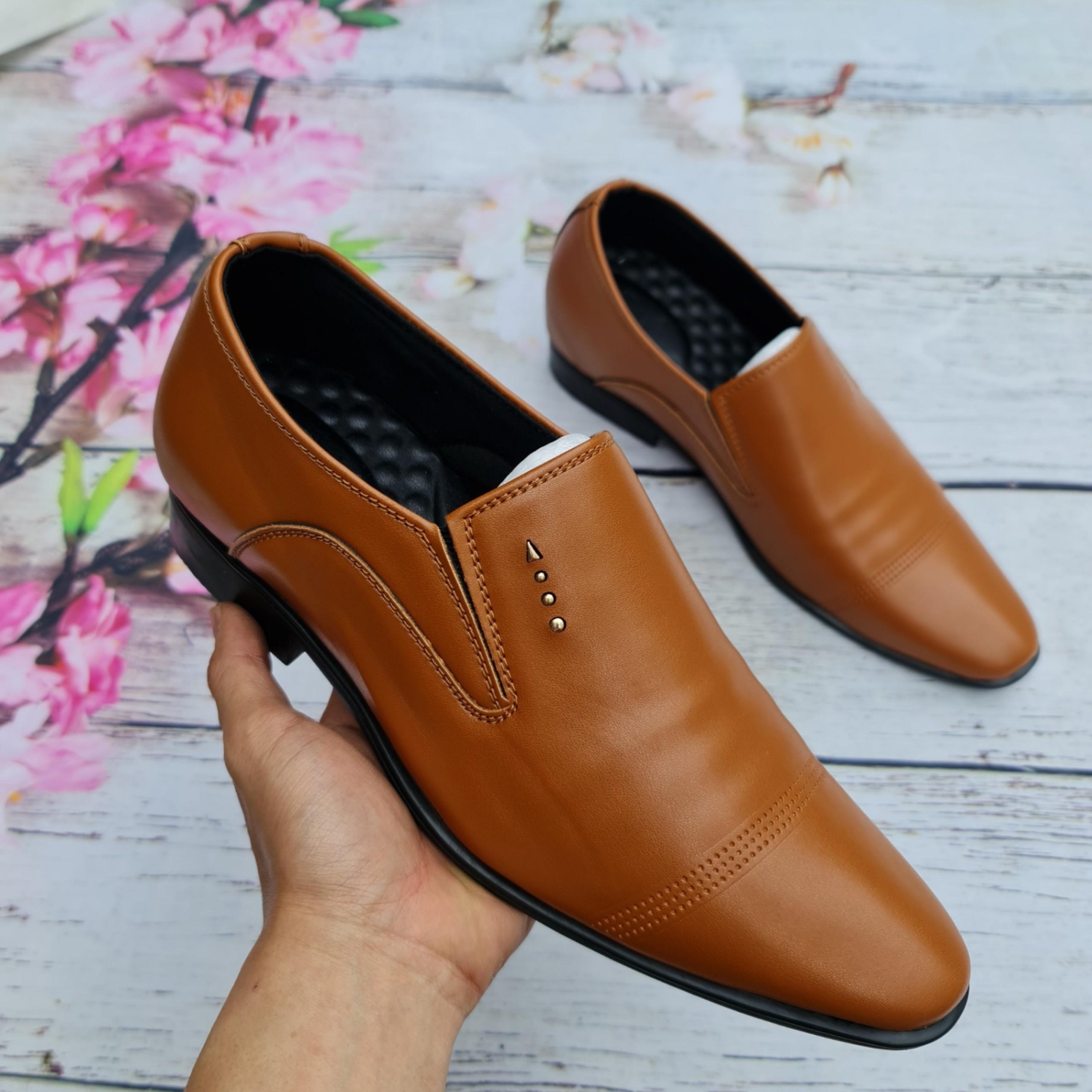Giày tây nam tăng chiều cao 6cm da mềm, đế mềm khâu size từ 39 đến 43 thời thượng