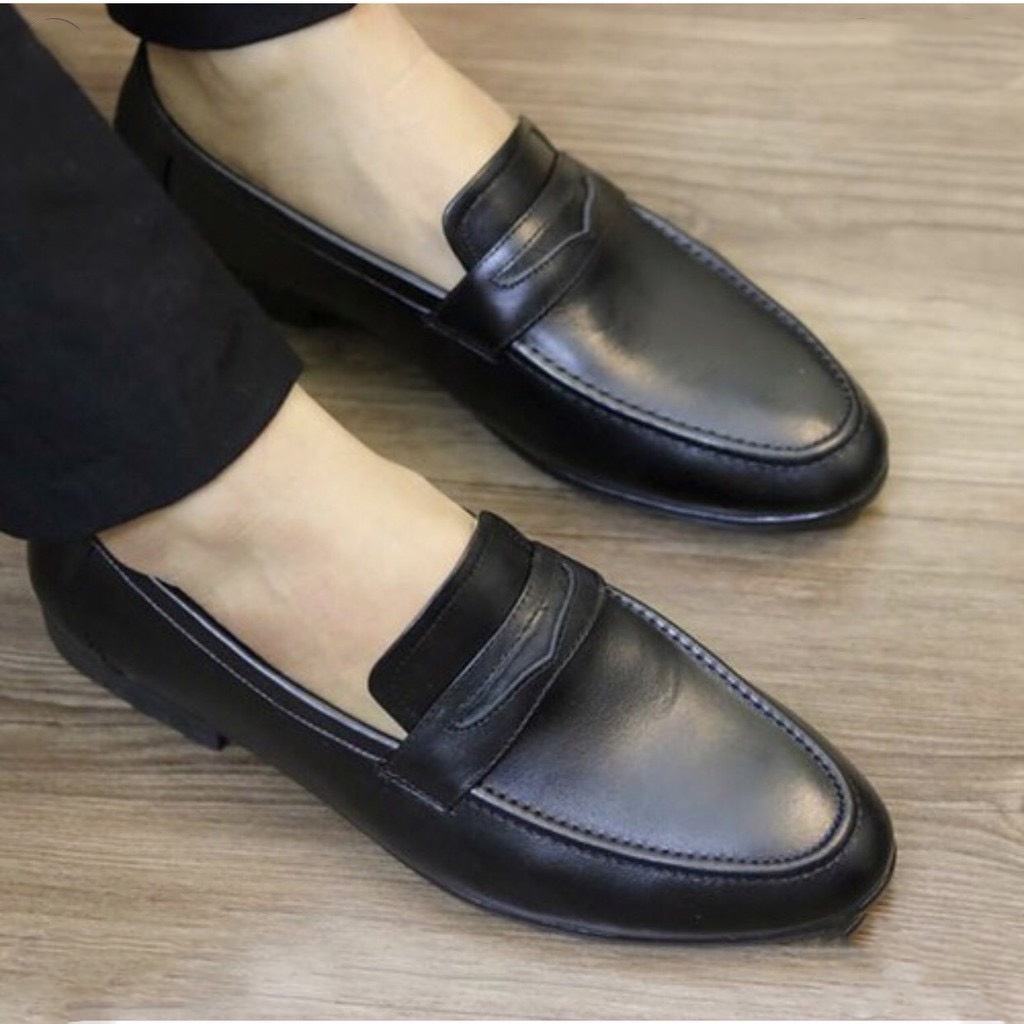 Giày tây nam da mềm phối đai thời trang, đế khâu size từ 38 đến 43