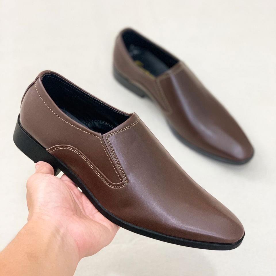 Giày tây nam da trơn mềm mũi nhọn, đế cao, đã khâu đế, thời thượng size từ 38 đến 43