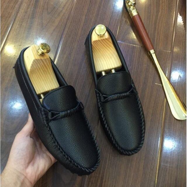 Giày mọi nam da mềm phối đai thời trang, đế khâu size từ 38 đến 43