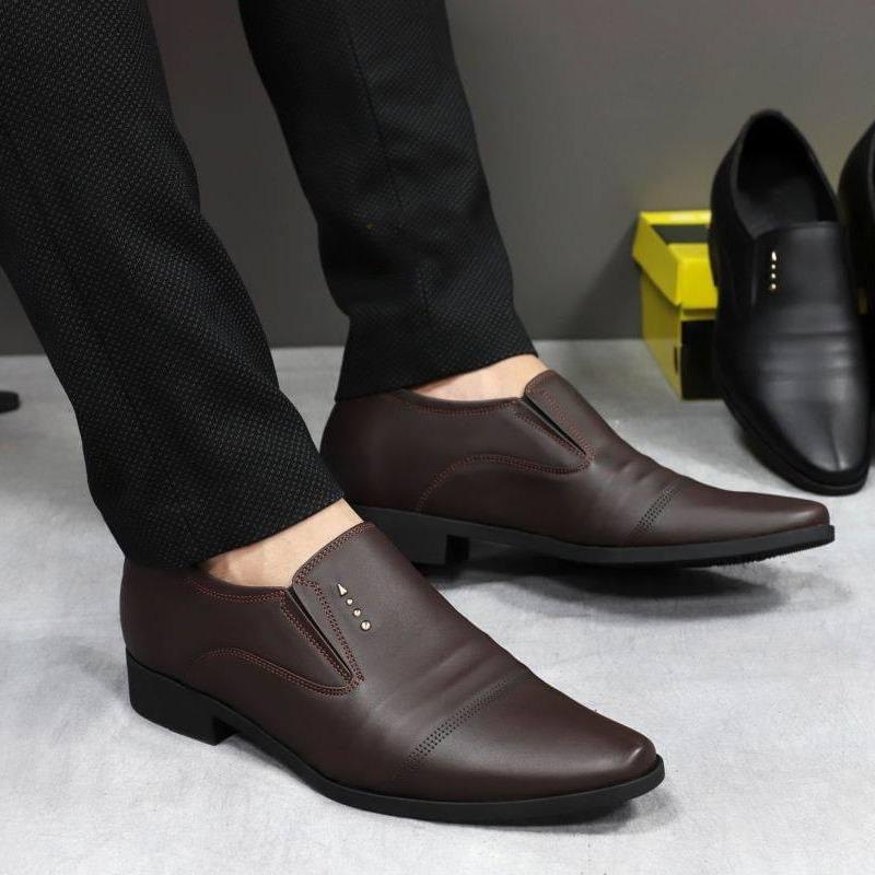Giày tây nam tăng chiều cao 6cm da mềm, đế mềm khâu size từ 39 đến 43 thời thượng