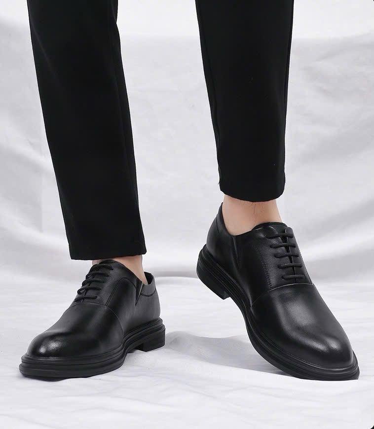 Giày oxford da mềm phối dây đế cao su khâu sẵn size 39 đến 43