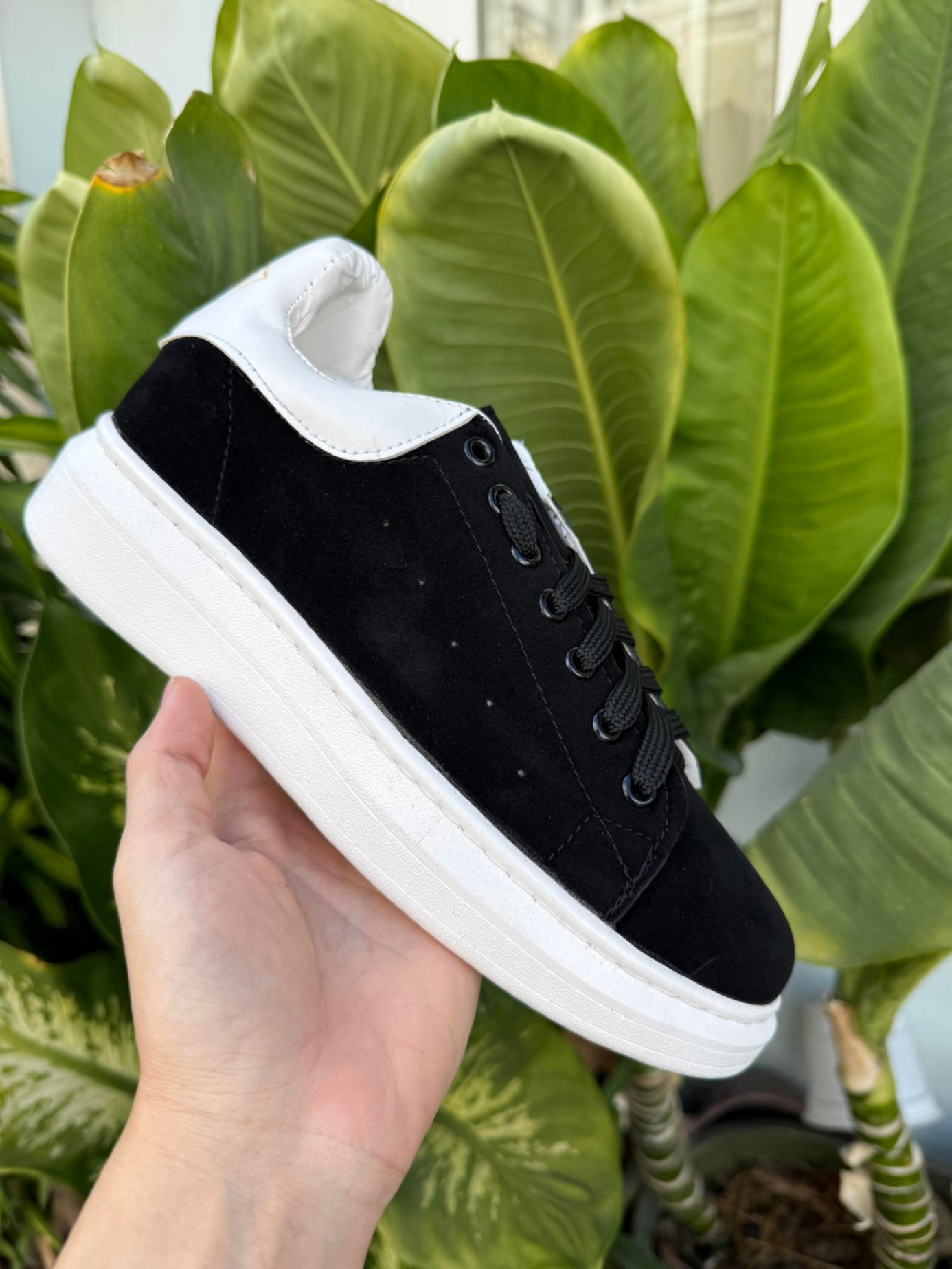 Giày oxford nam nữ da nỉ phối đế cao 5cm may sẵn size 39 đến 43
