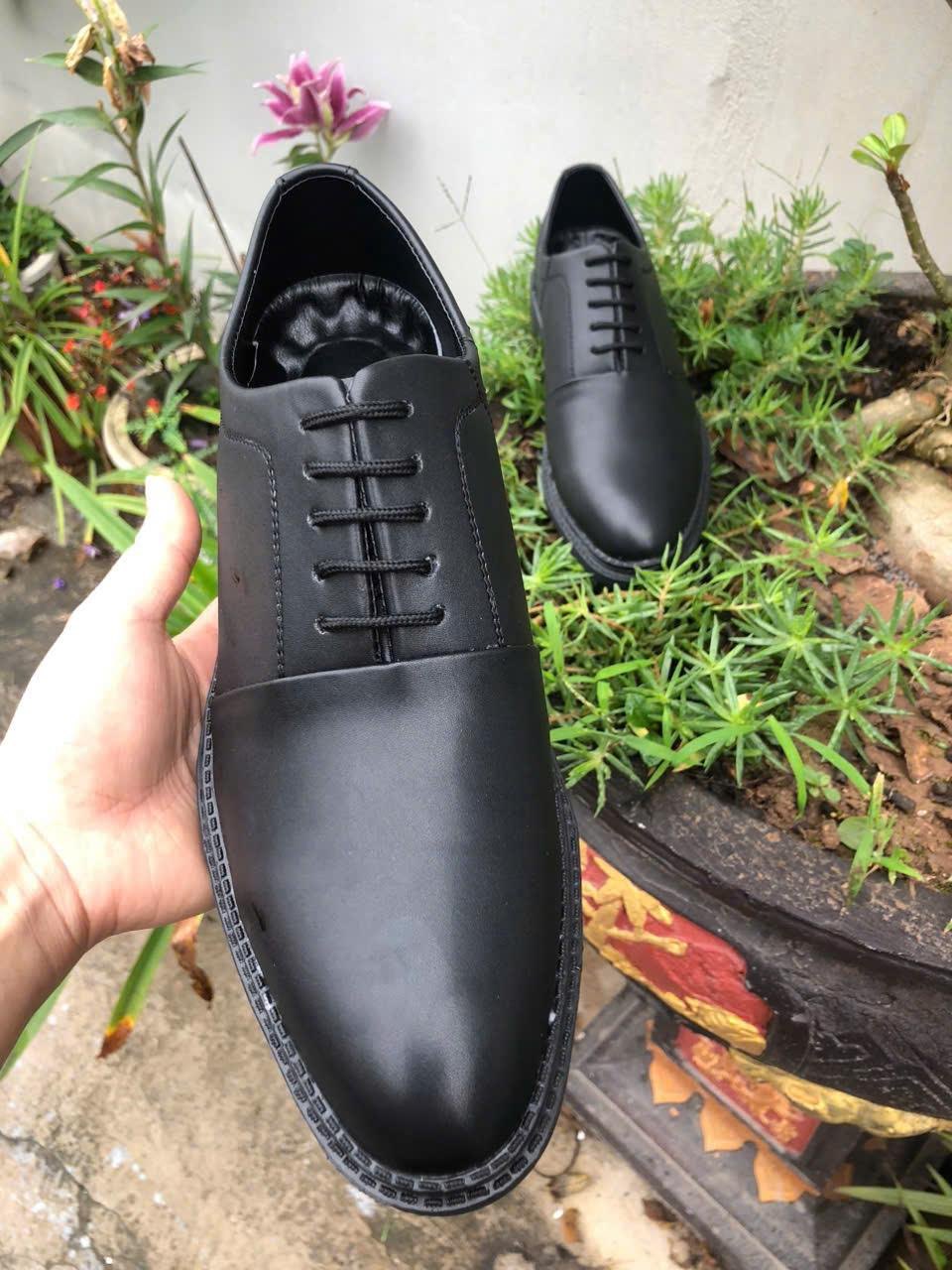 Giày oxford da mềm phối dây đế cao su khâu sẵn size 39 đến 43