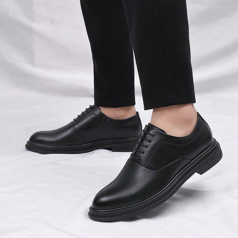 Giày oxford da mềm phối dây đế cao su khâu sẵn size 39 đến 43