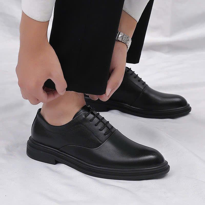 Giày oxford da mềm phối dây đế cao su khâu sẵn size 39 đến 43