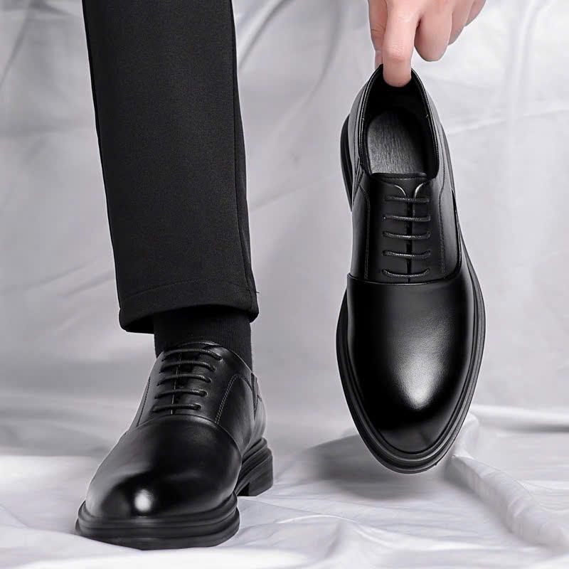 Giày oxford da mềm phối dây đế cao su khâu sẵn size 39 đến 43