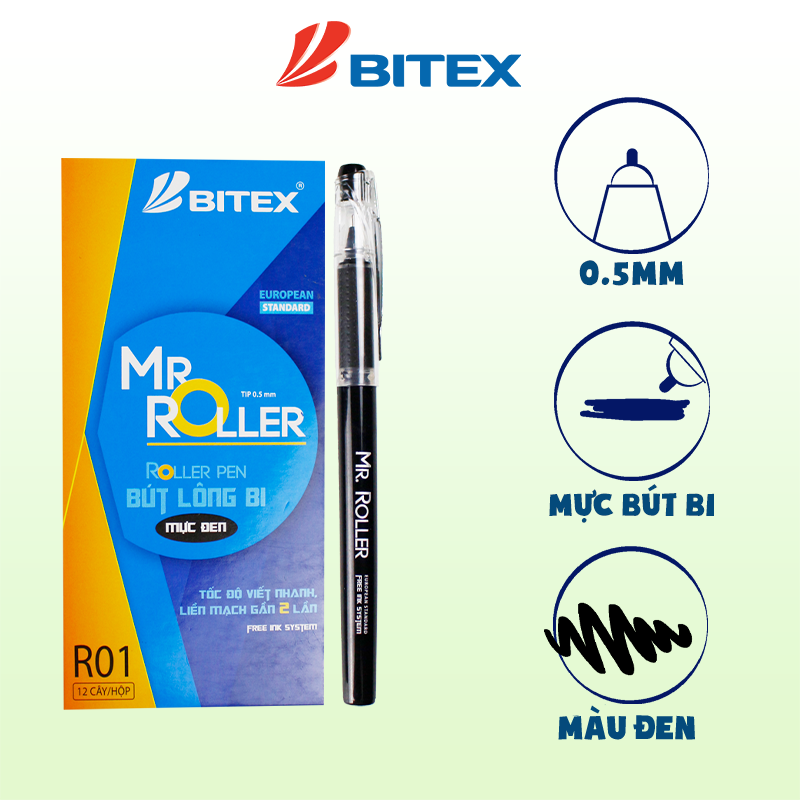 Hộp 12 bút lông bi Bitex 0.05mm R01