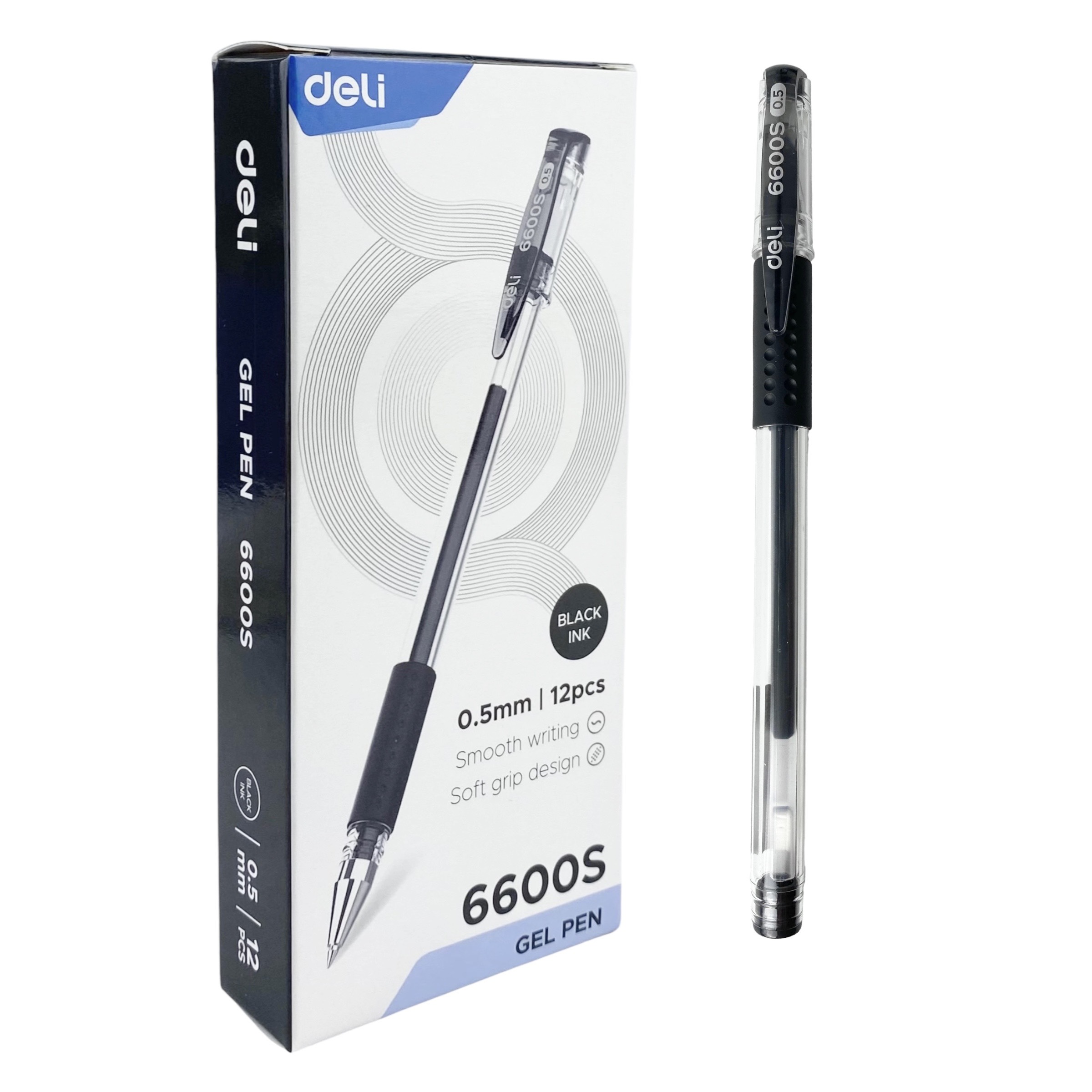 Hộp 12 Bút Gel Deli 6600S Ngòi 0.5mm