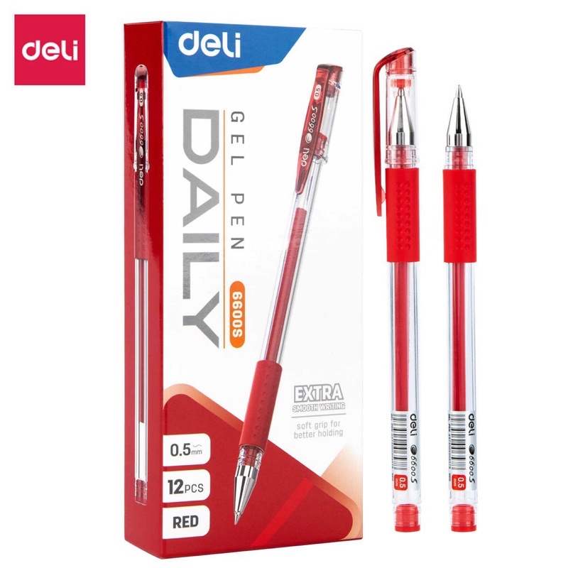 Hộp 12 Bút Gel Deli 6600S Ngòi 0.5mm