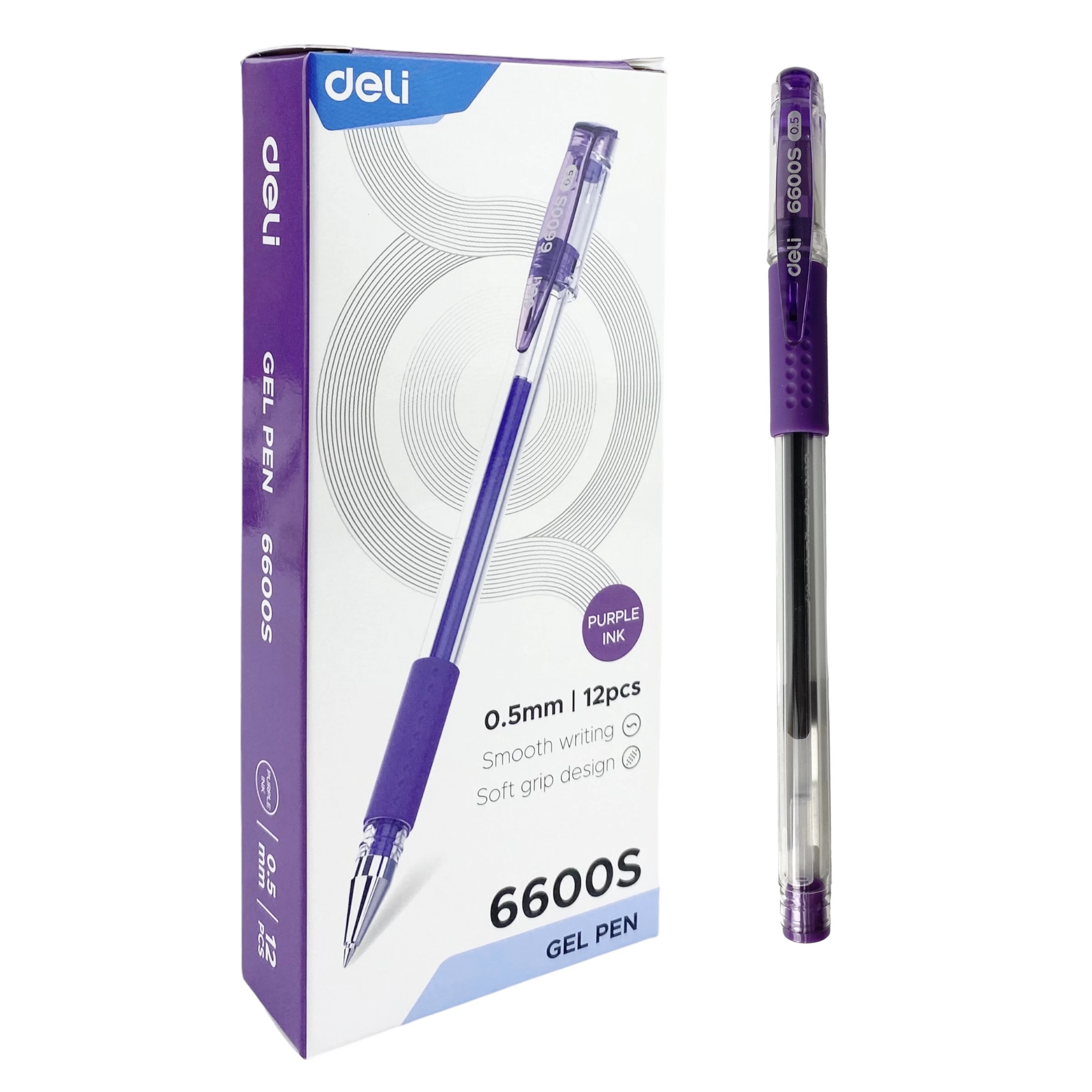 Hộp 12 Bút Gel Deli 6600S Ngòi 0.5mm
