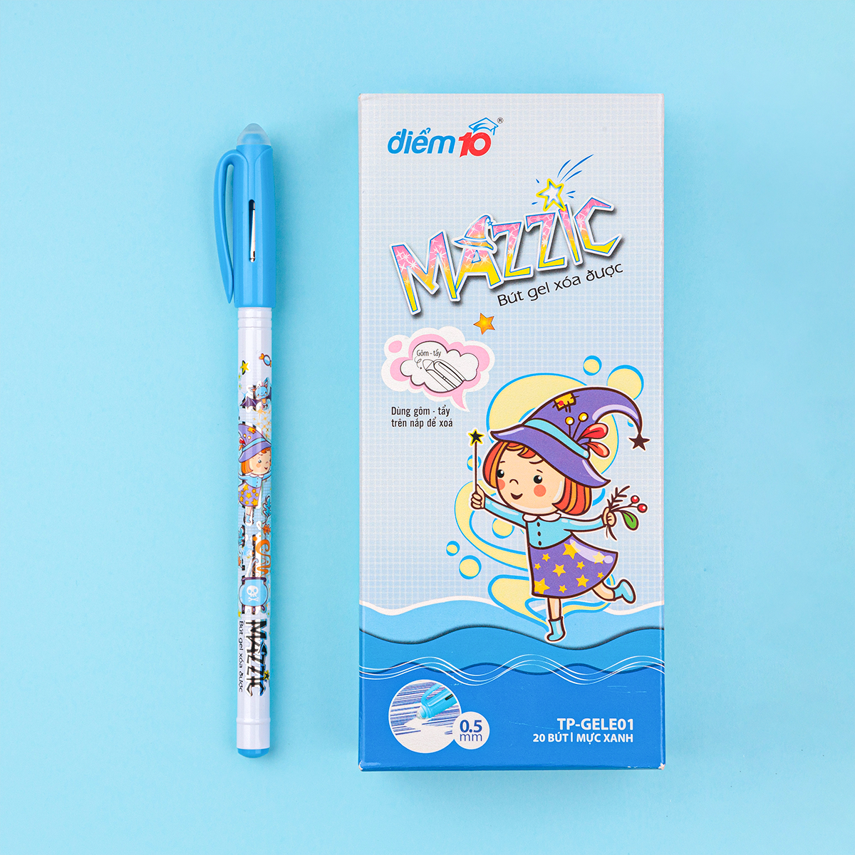 Bút Gel Thiên Long Điểm 10 xóa được 0.5mm TP-GELE01