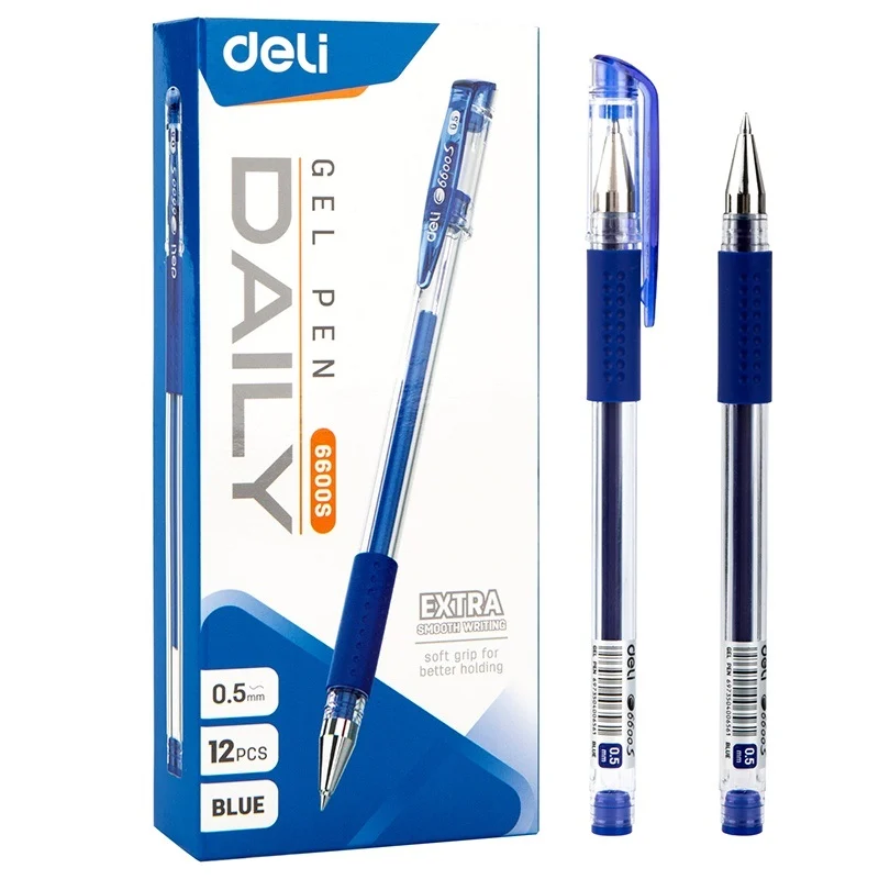Hộp 12 Bút Gel Deli 6600S Ngòi 0.5mm
