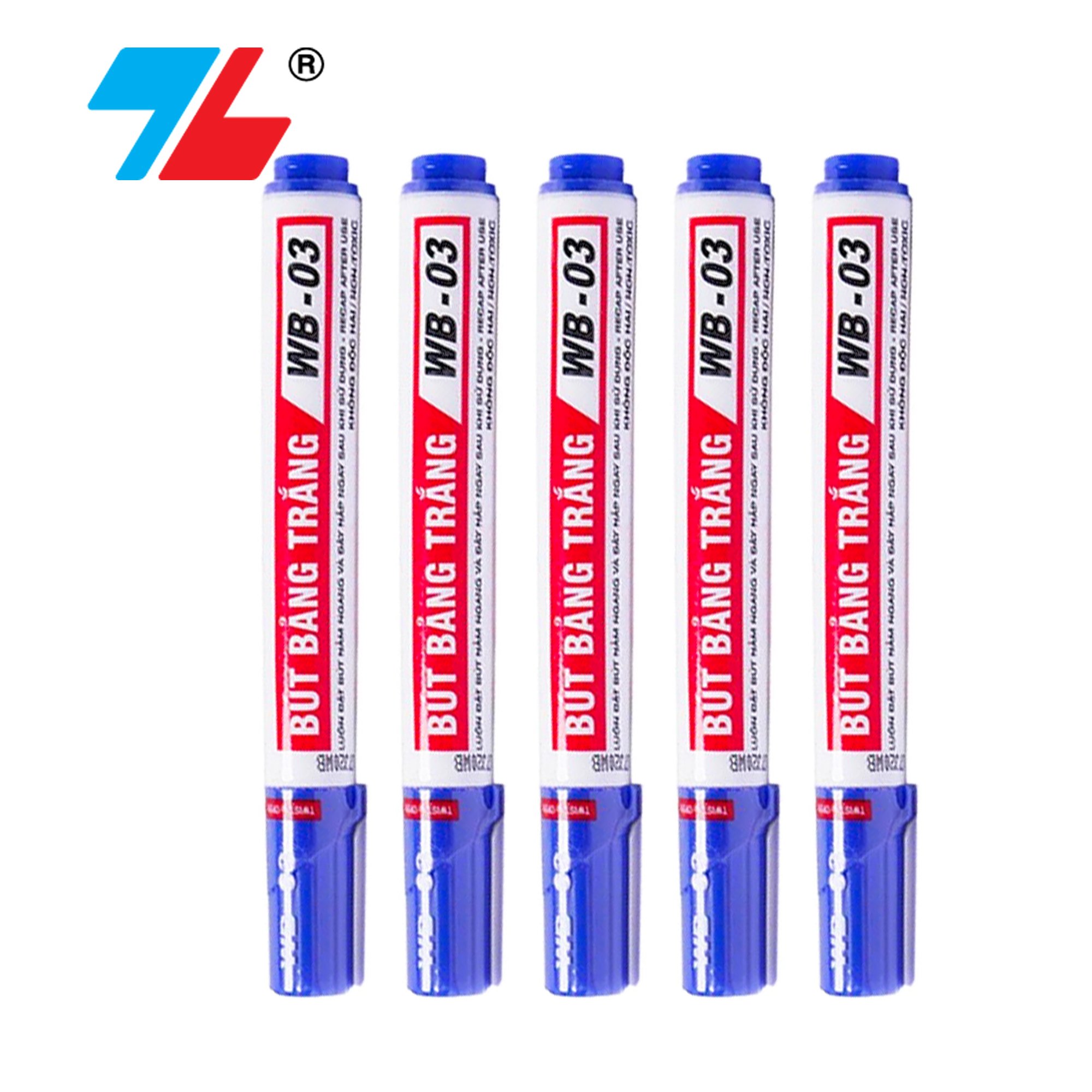 Hộp 10 bút lông bảng trắng xóa được Thiên Long WB-03 - nét 2.5mm