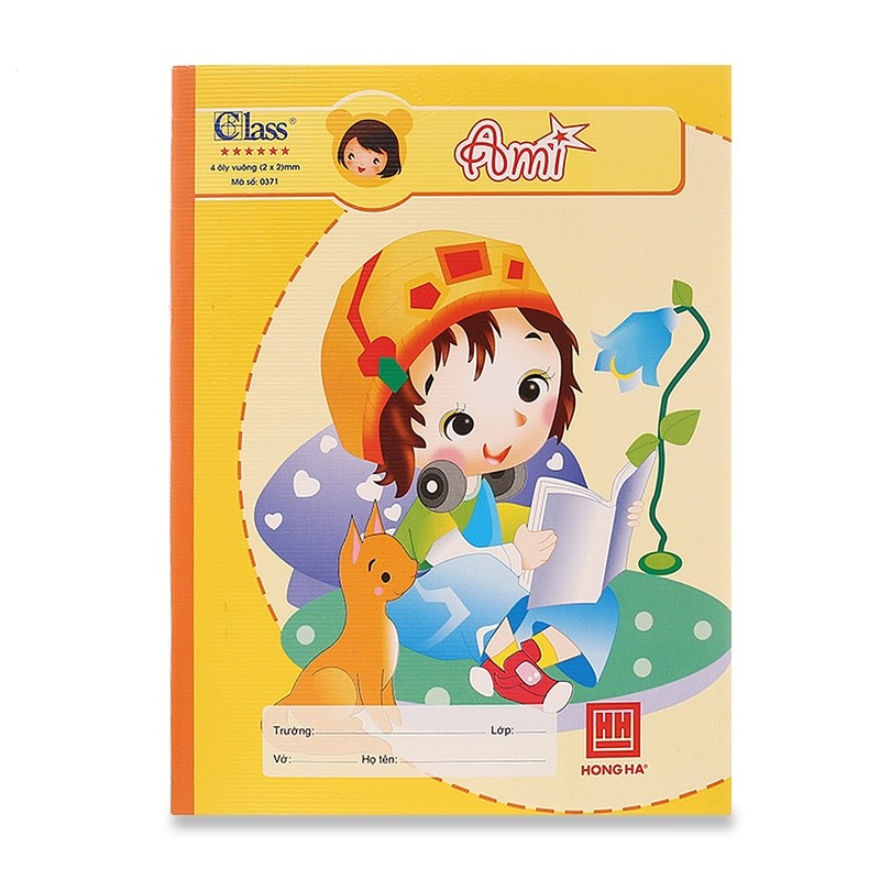 Tập học sinh 96 trang Hồng hà Định lượng 100 g/m2 4 ôly