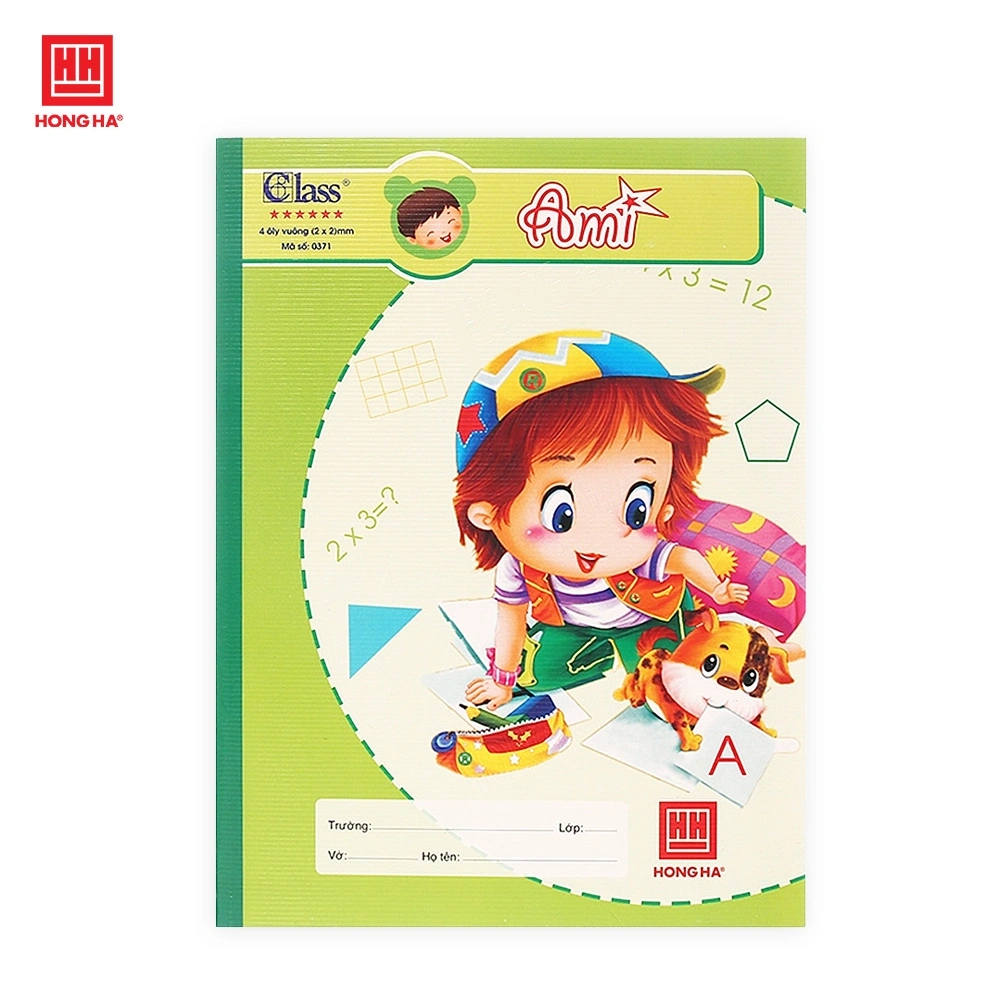 Tập học sinh 96 trang Hồng hà Định lượng 100 g/m2 4 ôly