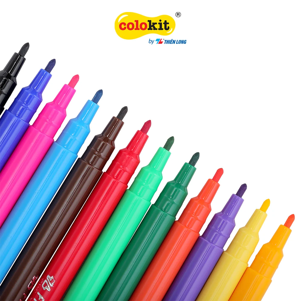 Bộ 12 Bút Lông Màu Colokit FP-01 Thiên Long