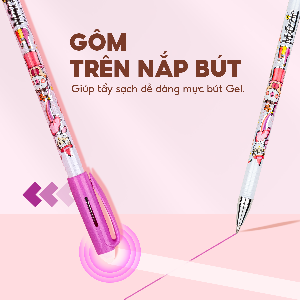 Bút Gel Thiên Long Điểm 10 xóa được 0.5mm TP-GELE01