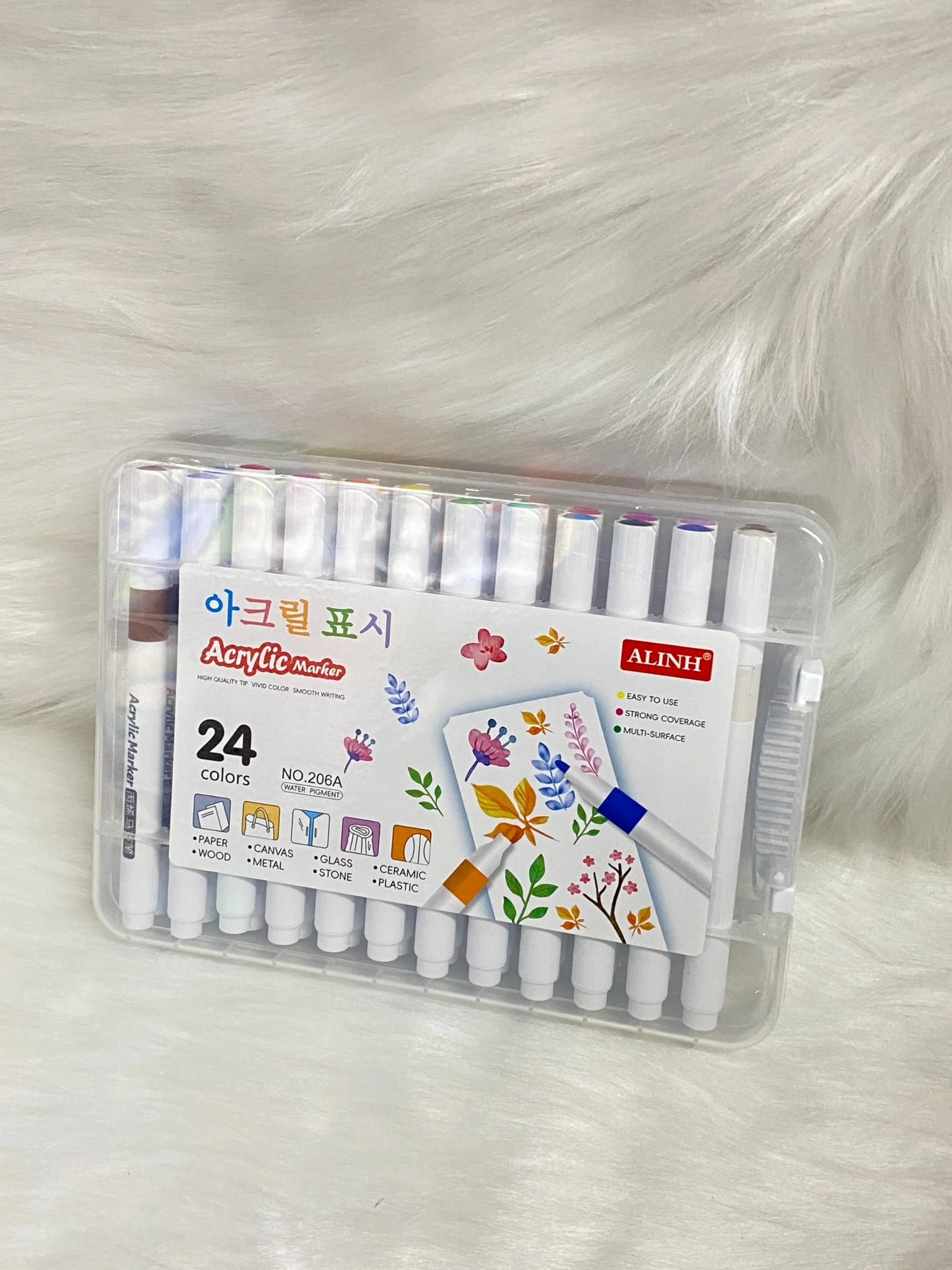 Bút màu Acrylic Marker ALINH hộp 24 màu