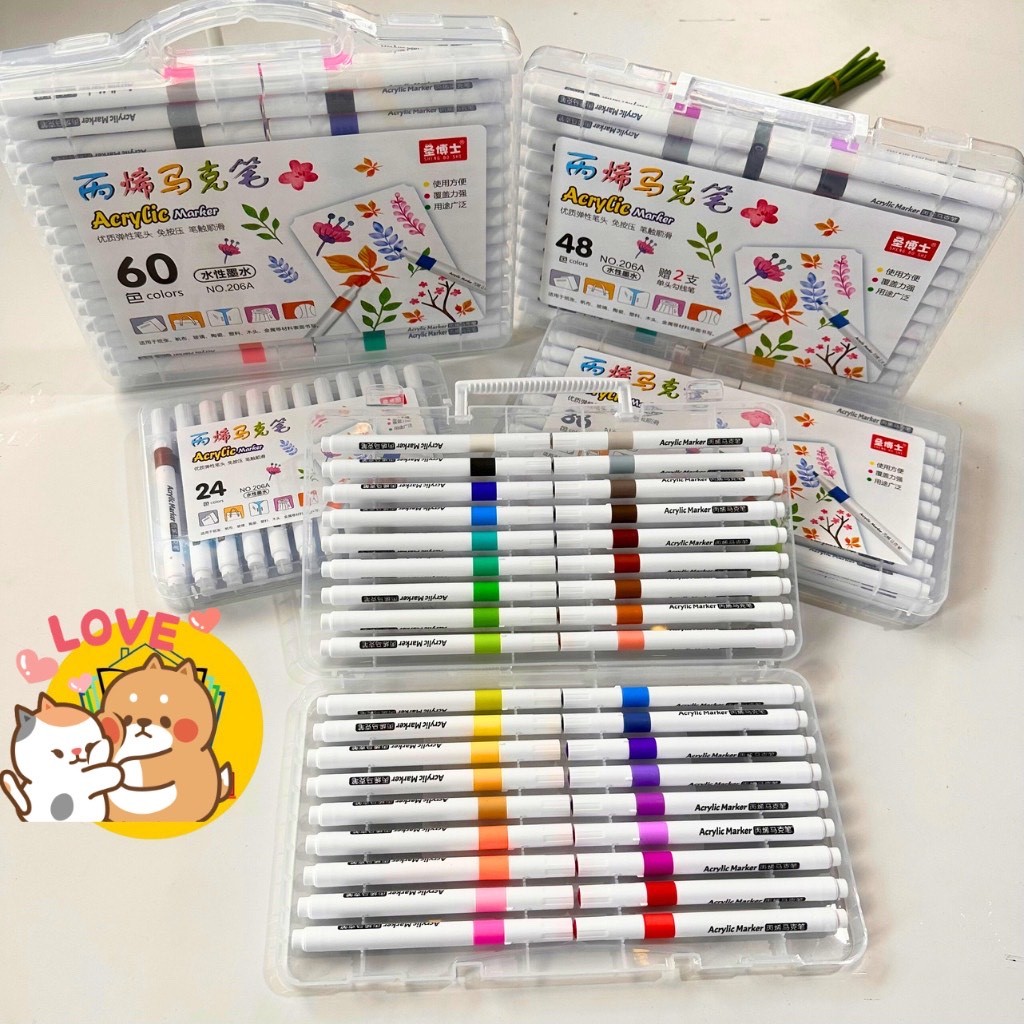Bút màu Acrylic Marker ALINH hộp 60 màu