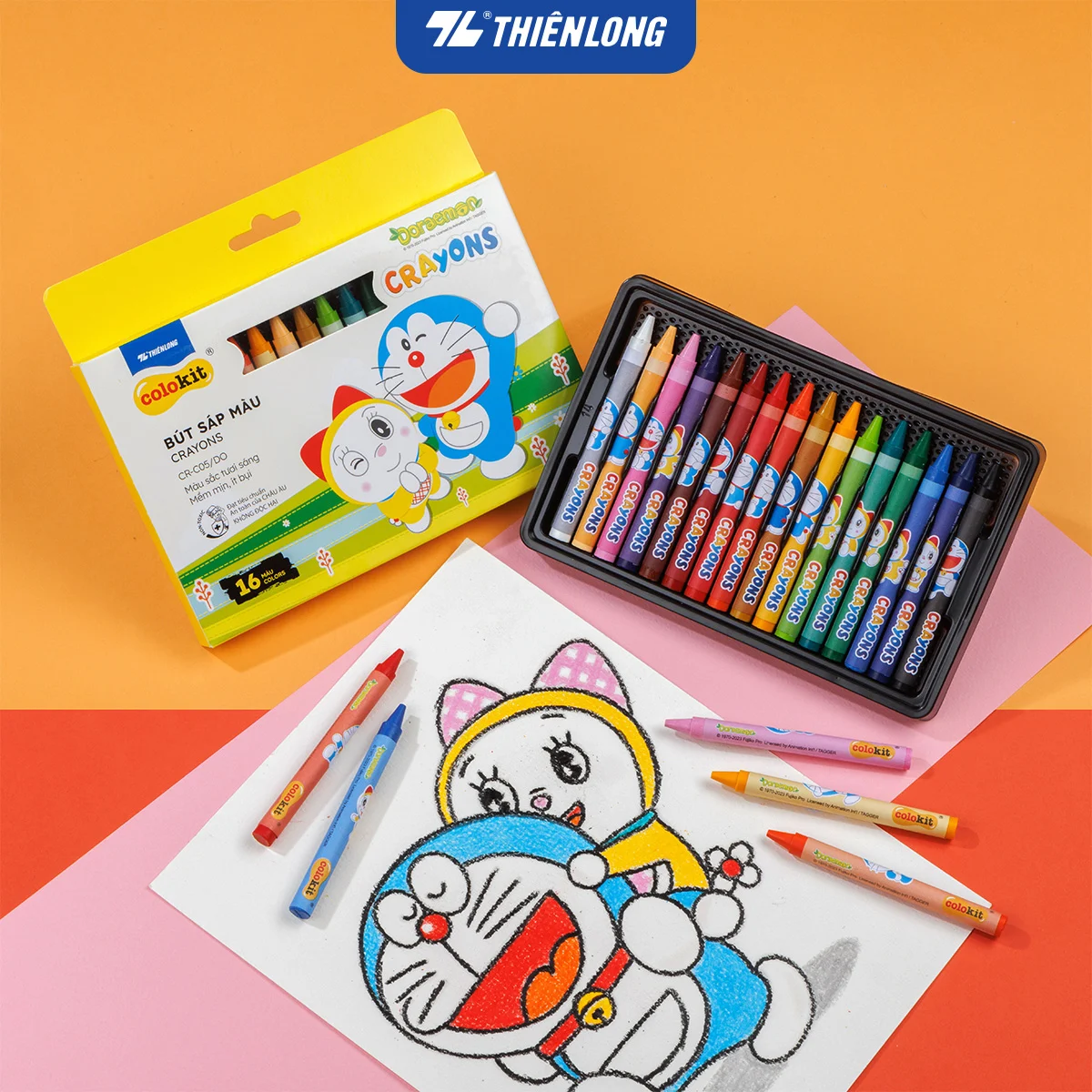 Bút sáp màu COLOKIT 16 màu Thiên Long