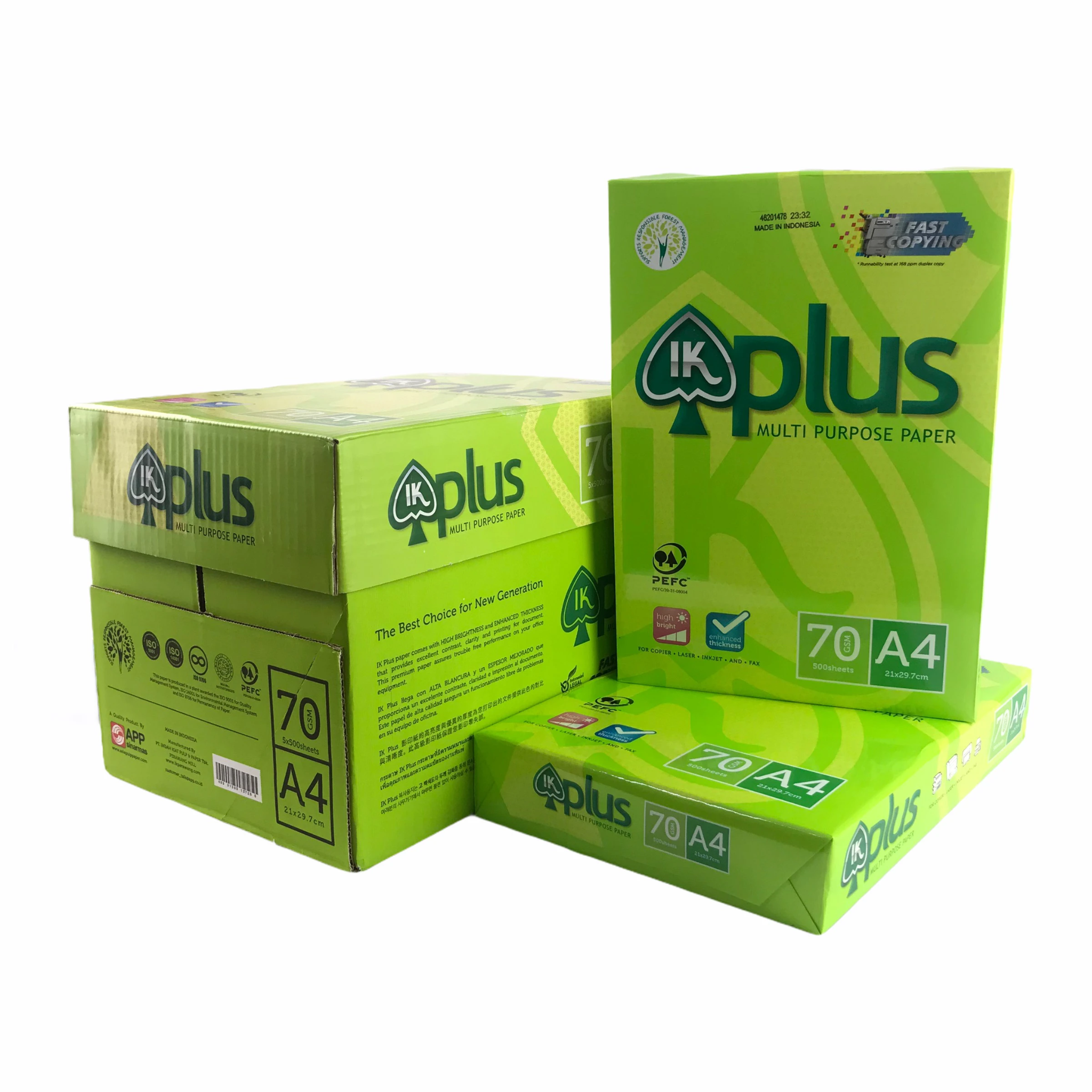 Giấy A4 IK Plus định lượng 70 gsm - 500 tờ