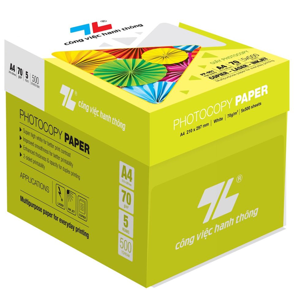 Giấy A4 Thiên Long định lượng 70 gsm - 500 tờ