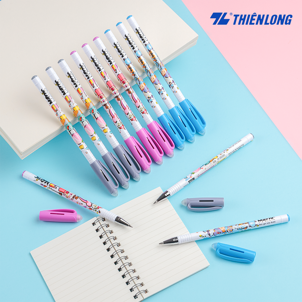 Hộp 20 bút Gel Thiên Long Điểm 10 xóa được 0.5mm TP-GELE01