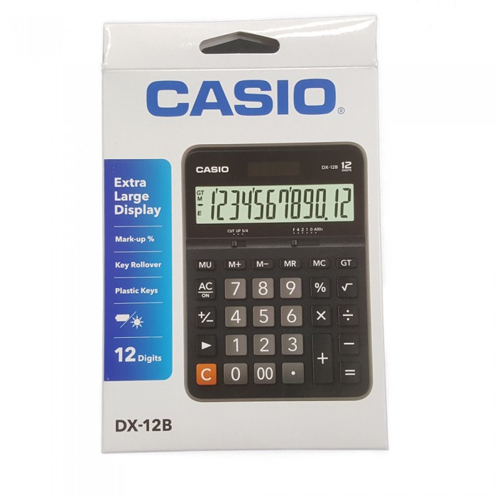 Máy tính văn phòng Casio DX-12B-BK