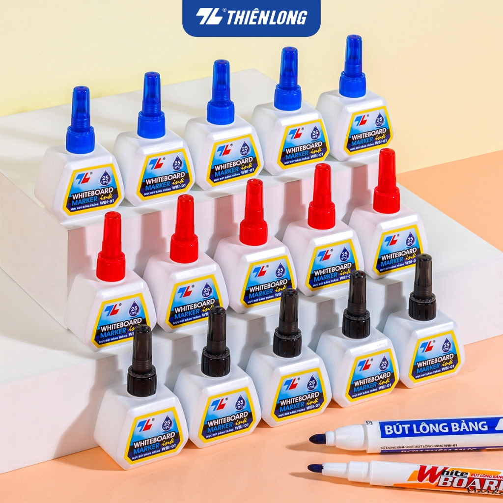 Mực bút lông bảng Thiên Long WBI-01 lốc 6 hộp