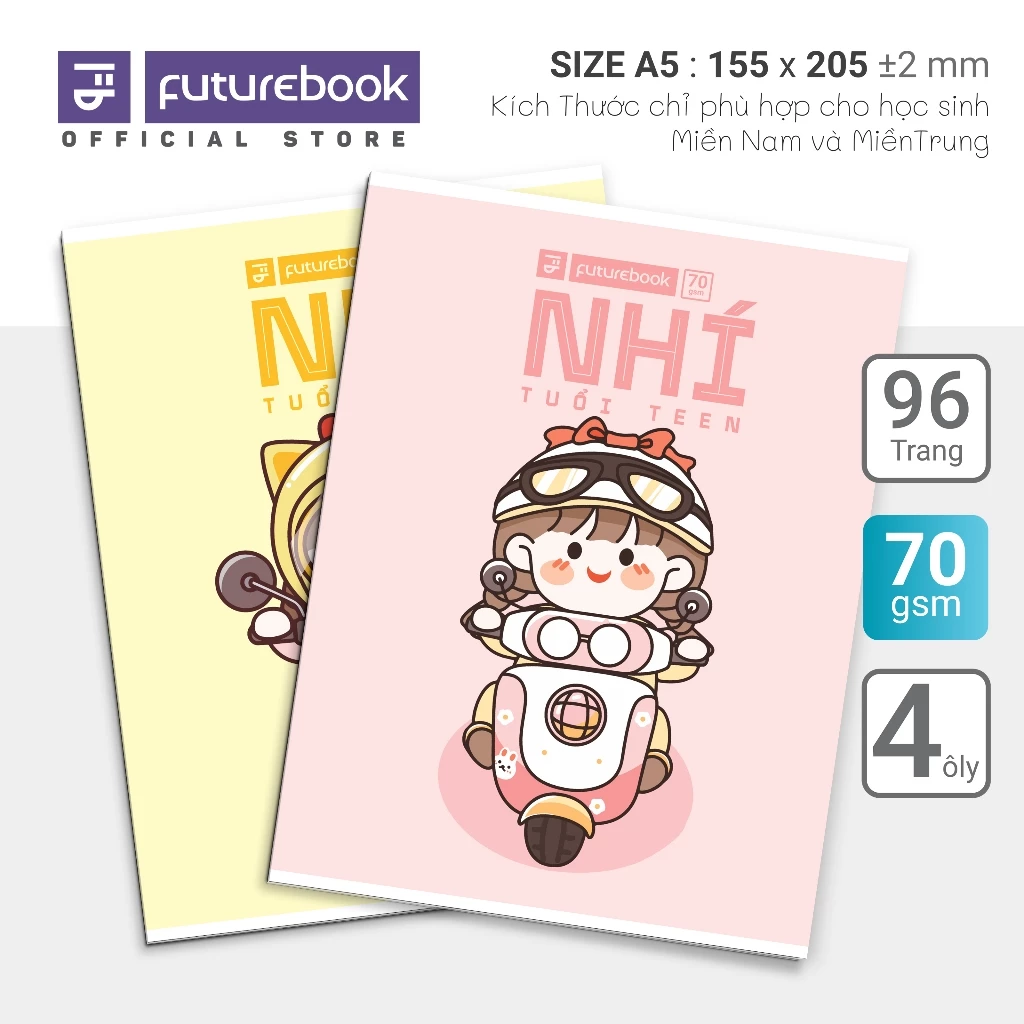 Tập học sinh FutureBook 96tr 70gsm 4 ôly - Mẫu ngẫu nhiên