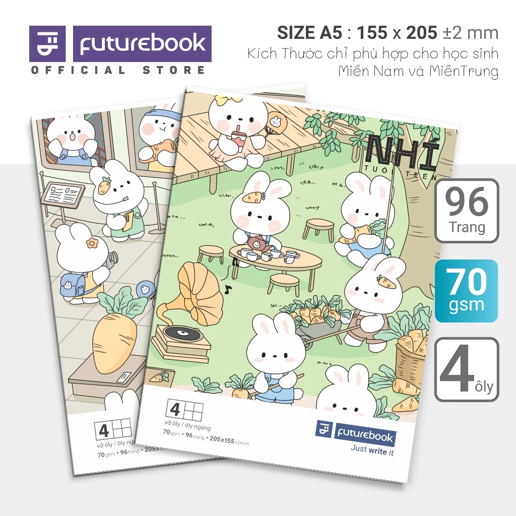 Tập học sinh FutureBook 96tr 70gsm 4 ôly - Mẫu ngẫu nhiên