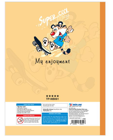 Tập học sinh Thiên Long Điểm 10 96tr 100gsm 4 ôly - hình ngẫu nhiên