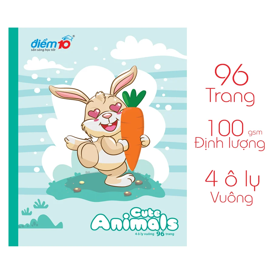 Tập học sinh Thiên Long Điểm 10 96tr 100gsm 4 ôly - hình ngẫu nhiên