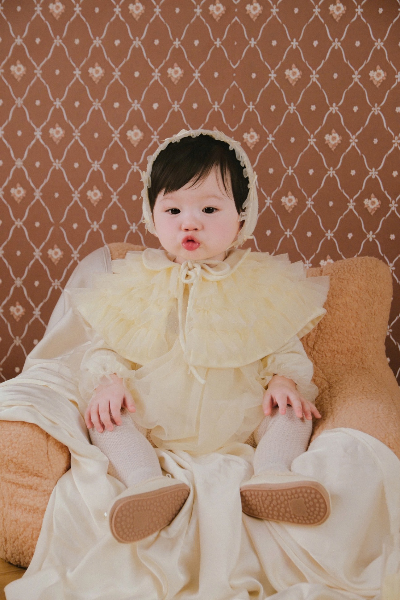 Set sơ sinh jumsuit + choàng 