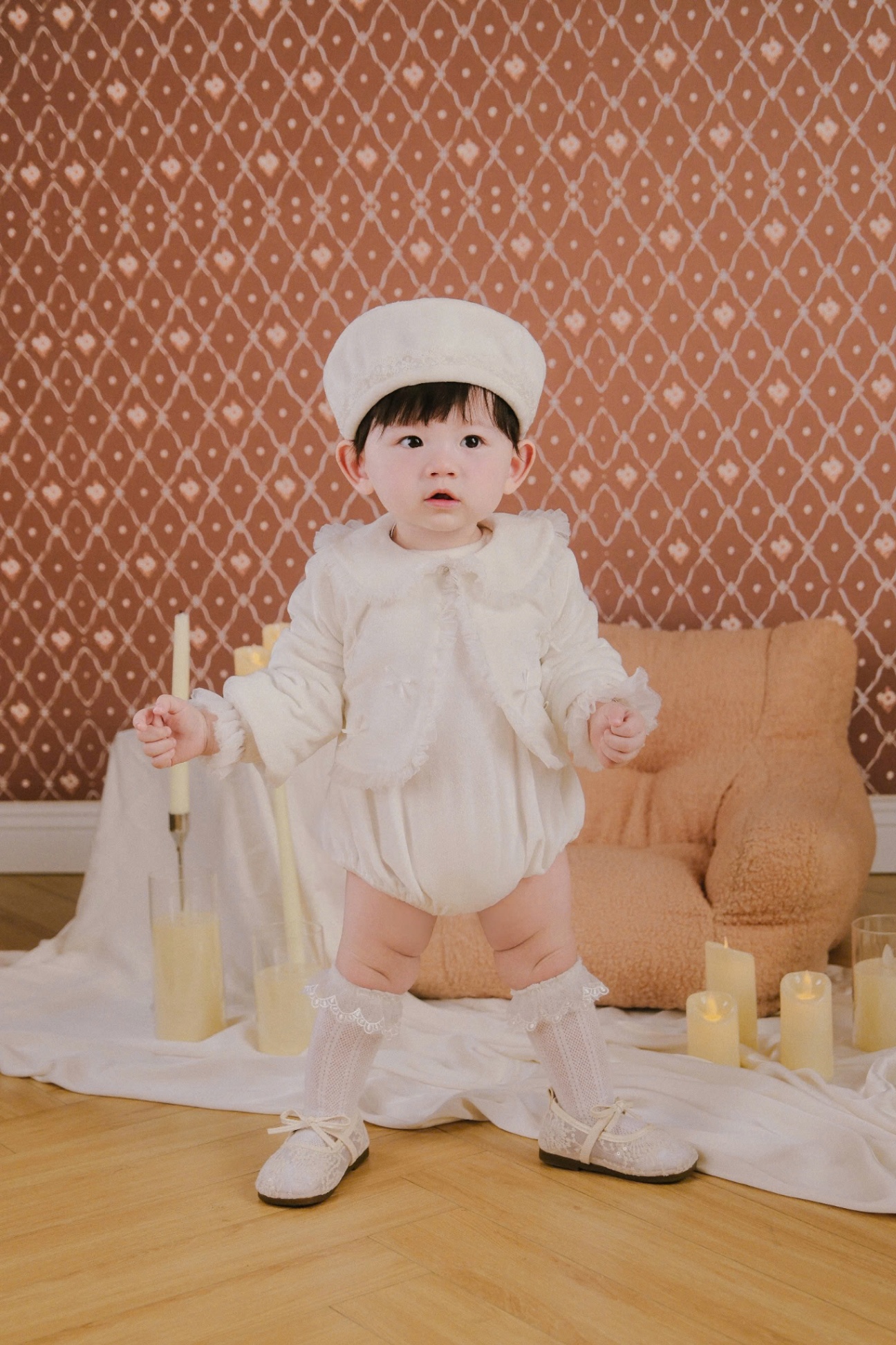 Set sơ sinh jumsuit + choàng 