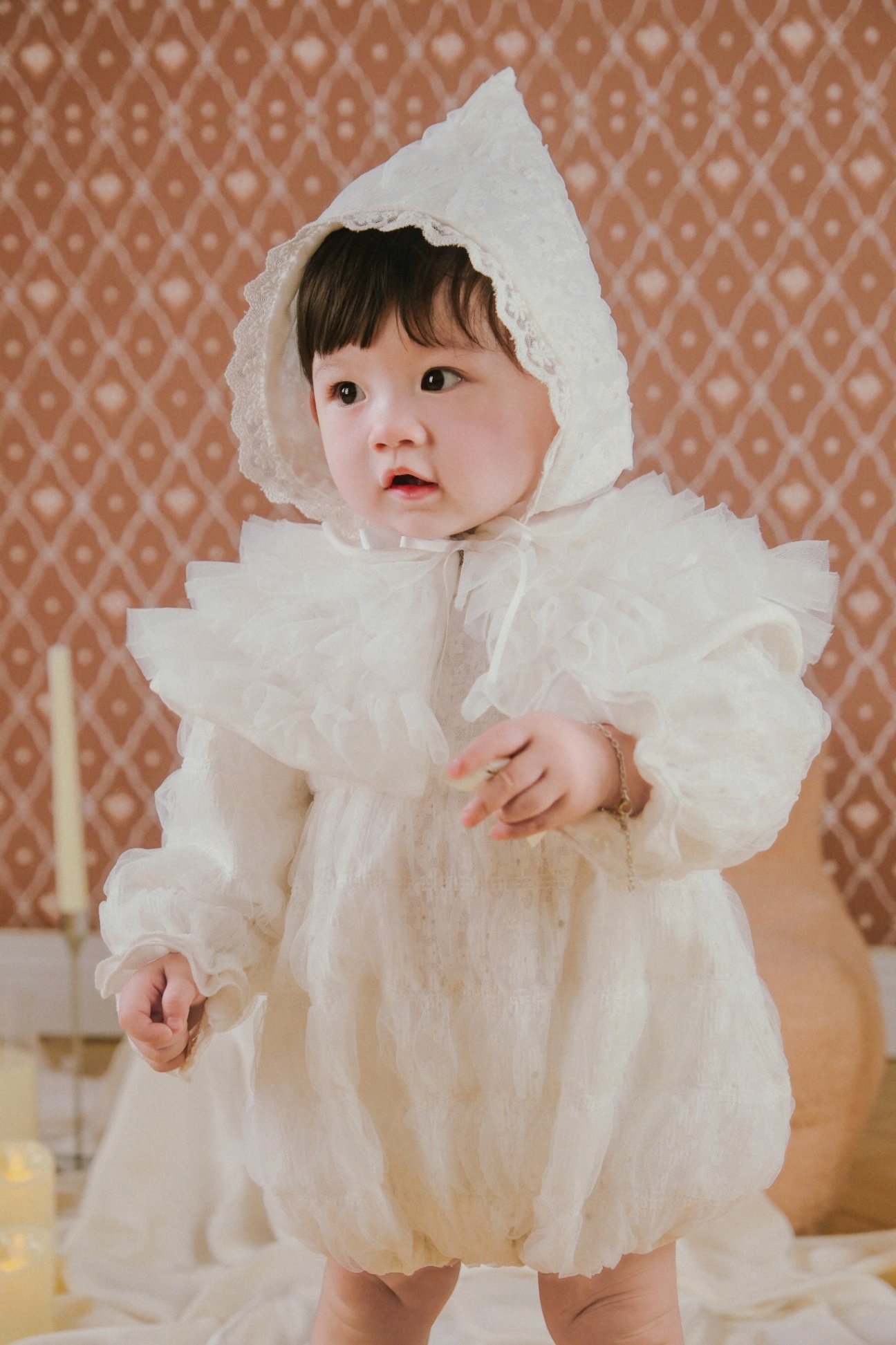 Set sơ sinh Jumsuit + choàng 