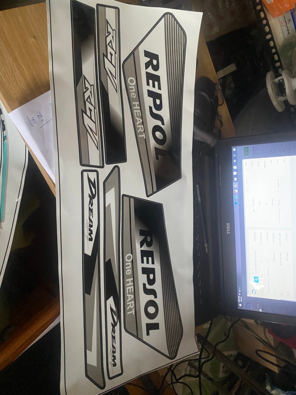 tem dr kiểu repsol bạc