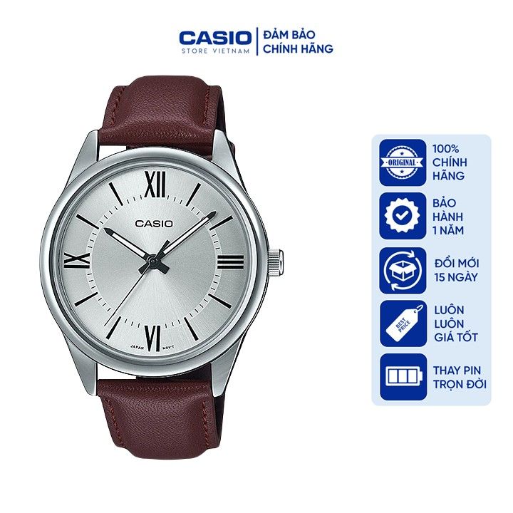 Đồng hồ Nam Casio MTP-V005L-7B5UDF, đồng hồ chính hãng