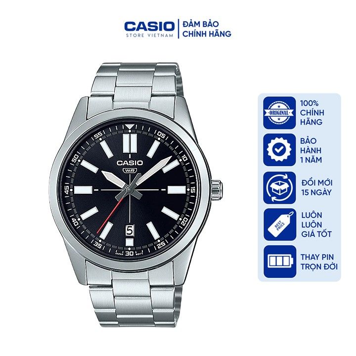 Đồng hồ Nam Casio MTP-VD02D-1EUDF, đồng hồ chính hãng