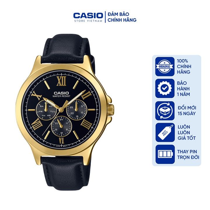 Đồng hồ Nam Casio MTP-V300GL-1AUDF, đồng hồ chính hãng