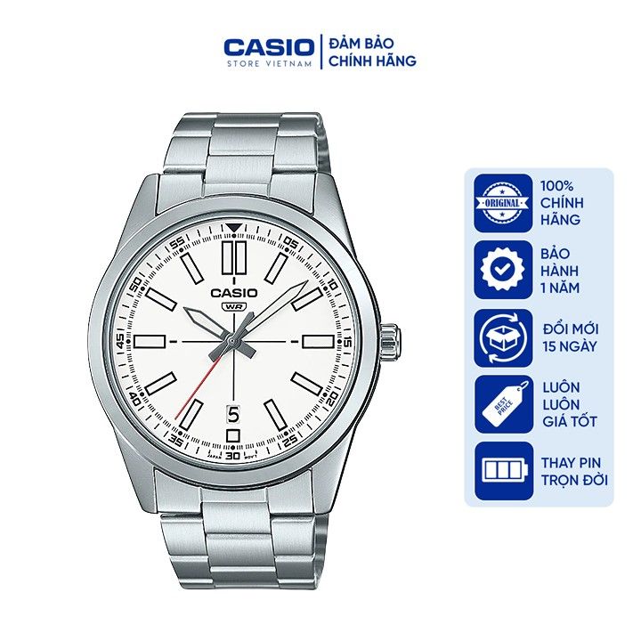 Đồng hồ Nam Casio MTP-VD02D-7EUDF, đồng hồ chính hãng