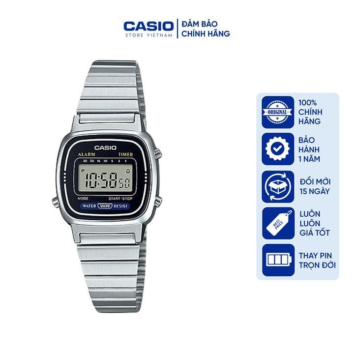 Đồng hồ Nữ Casio LA670WD-1D, đồng hồ chính hãng, khóa gập 3