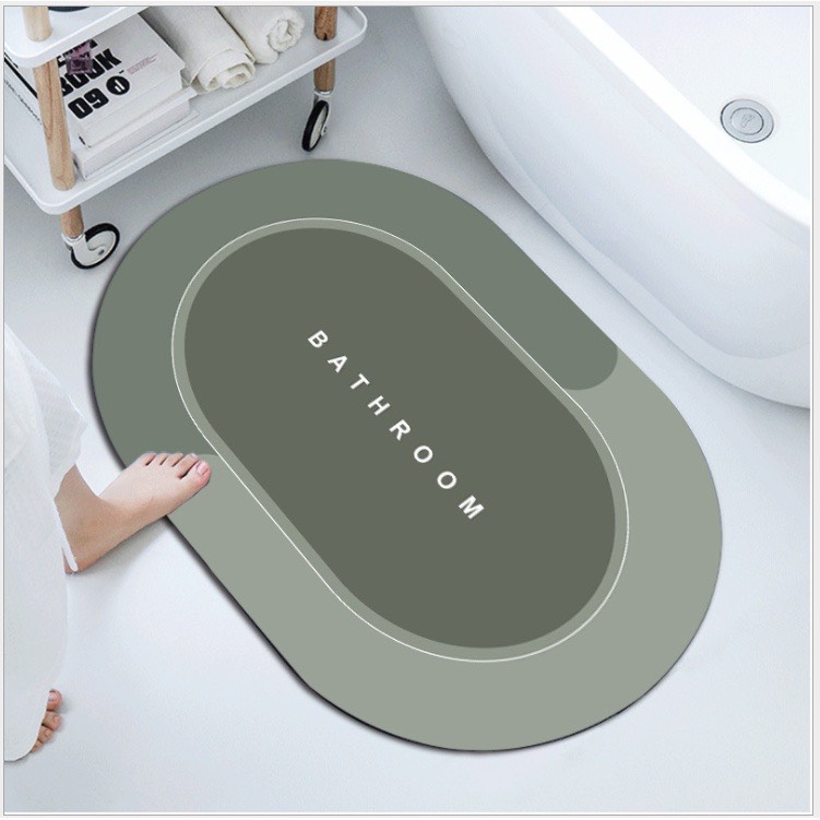 Thảm Silicon Ovan Xanh Lá