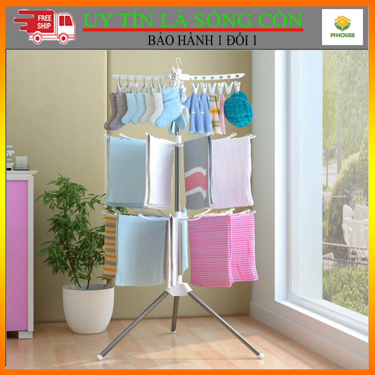 Cây Treo Tất Vớ Khăn 360