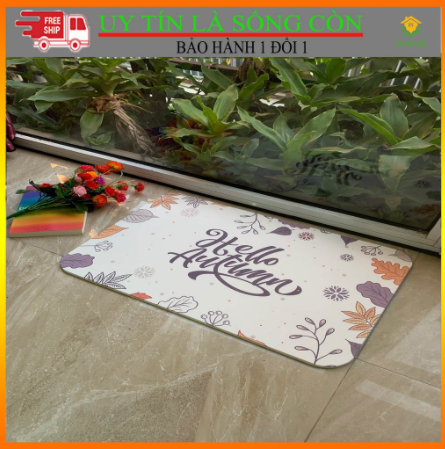 Thảm Đá Chữ Nhật Hello Autum
