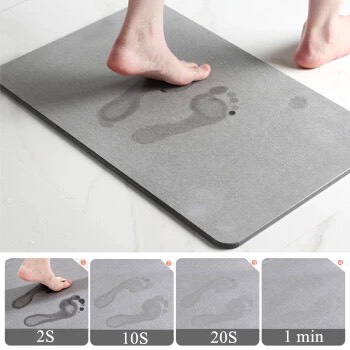 Thảm Đá Chữ Nhật Trơn Xám